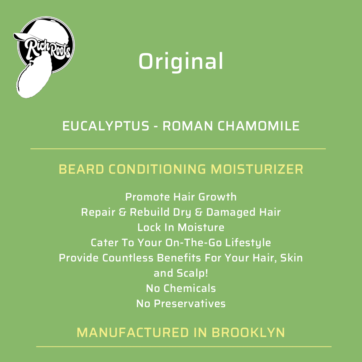 Rich Roots All-In-One Beard Conditioning Moisturizer (Original) - Rich Roots LLC